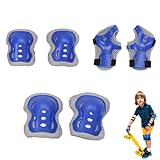 OUDQFCJ 6PCS Kinder Knieschoner Set - Ellenbogen und Handschoner für Inliner und Skateboard mit Aufbewahrungsbeutel