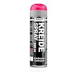 GRIP Eventbasics Kreidespray Neon, 500 ml, neonpink, fluoreszierende Sprühkreide für temporäre Markierungen
