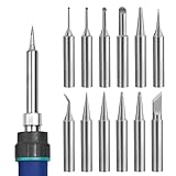 NVGFTG 900M Lötspitzen 12 Stück Lötkolben Spitzen Lötspitze ErsatzLötspitzen Set für Lötstationen, Schweißgeräte & Zubehör, Kompatibel mit Hakko, Yihua, Atten & Mehr