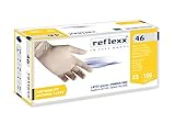Reflexx R46, Handschuhe Latex puderfrei, Größe M, Bernsteinfarben, 100 Stück