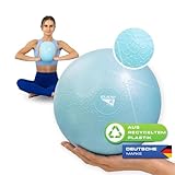 ELANI Pilates Ball - 25 cm Rutschfester & Superleichter Beckenbodenball mit Übungsanleitung - schmutzabweisend und klimafreundlich bis 100 kg - Gymnastikball klein - auch als Yogaball & Fitnessball