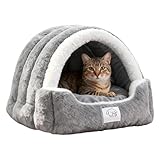 Haustierzelt, beruhigende schlafende Katzenhöhle mit abnehmbarem Polster, weiches Kätzchenbett, einfach zu bedienen, Werkzeug, bequemes Zubehör für Schlafzimmer, Outdoor, Terrasse, Balkon, Zuhause