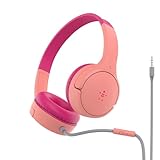 Belkin Sound Form Mini On-Ear-Kopfhörer mit Kabel für Kinder, Mit integriertem Mikrofon für die Schule, Für Reisen, Zum Spielen, Für Geräte mit 3,5-mm-Klinkenanschluss, Rosa, One Size