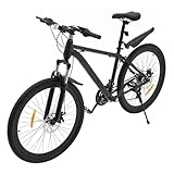 WOLEGM 26 Zoll Mountain Hardtail Mountainbike, Erwachsenenrad, Mountainbike für Erwachsene und Jugendliche Above12 Jahre 21-Gang-Schaltung,Perfekt für Radsportbegeisterte Schwarz