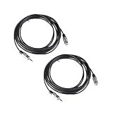 LABRIMP 2 Stück Klinkenkabel Verlängerung Aluminiumgehäuse Stereo Audio Kabel Male Female Kompatibel für Kopfhörer Aux Ios Geräte