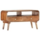 BUKSCYJS Tv Schrank,Fernseher Tisch,Lowboardtv-Schrank 90 X 35 X 47 cm Massivholz Mangogeeignet FüR Arbeitszimmer, Wohnzimmer,Schlafzimmer, Empfangsraum, Badezimmer