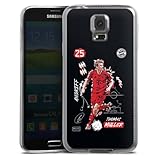 Slim Case extra dünn kompatibel mit Samsung Galaxy S5 Neo Silikon Handyhülle transparent Hülle FC Bayern München Thomas Müller Offizielles Lizenzprodukt