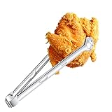 Lebensmittelzange – Ölsieb, niedliches Edelstahl-Utensil, Servierzange, Küchen-Netzsieb, für Zuhause, Restaurant, Grillen, Grillen, Outdoor, Camping, Picknick, Salat, Steak, Buffet