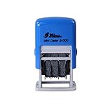 Datumsstempel Mini Dater Shiny S-300, bis Jahr 2031, blaues Stempelkissen, Selbstfärbestempel