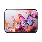 Color Butterfly Flower Computertasche, 13/15 Zoll Laptophülle, tragbare Business-Tasche, Dokumenten-Aufbewahrungstasche, 38,1 cm (15 Zoll)