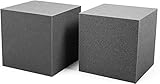 ACOUSPANEL Studio Pro Bass Trap Absorber, 2 Stück, 295x295x295mm, Hochwertiger Akustikschaum für niedrige Frequenzen, Farbe Anthrazitgrau