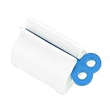 4 Stück Zahnpasta-Quetscher, Zahnpasta-Tuben-Quetscher, 4er-Set, rollender Zahnpasta-Quetscher, Zahnpasta-Spender, Ständer, Halter, Tubenroller, Zahnpasta-Halter für Badezimmer (Blau)