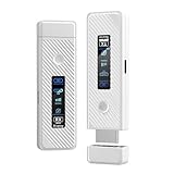 Bewinner Drahtloser -Sender und -Empfänger, 5G 2,4G Dualfrequenz 4K-Dekodierung 1080P-Ausgang, mit 197 Fuß Übertragungsreichweite, für Projektor-TV-Box-Laptop-Kamera-Display (WHITE)