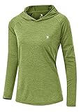 YSENTO Damen Outdoor Wandershirt Atmungsaktive Leicht Sport Langarmshirt Laufshirt Pullover Yoga Training T-Shirt Tops(Grün,S)