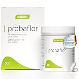 Nupure® Probaflor mit 345 Mrd KBE/g*, mit 11 Spezielle Bakterienstämme, Mit Inulin und Lactobacillus salivarius SP2, Besser geschützt dank Spezialdose, 60 Vegan Kapseln