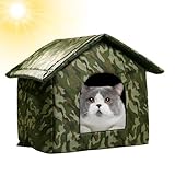 Hundehütte für den Außenbereich für den Winter | Unterschlupf für Welpen im Freien | wasserdichte Hundehütte für Haustiere, isoliert, faltbar, für Katzen und kleine Hunde, Outdoor-Hundehütte für