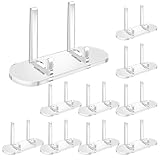 loghohu 10 Stück Acryl Ständer,Klein Kunststoff Aufsteller Ständer,Mini Kartenständer,Abnehmbar Transparente Acryl Tellerständer für Bücher Bilderrahmen CD Deko Aufsteller Fotodisplays