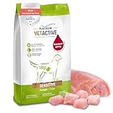 PLATINUM - Hundenahrung VETACTIVE Sensitive aus Fleischsaftgarung - 5kg Hundefutter trocken nährstoffreich wie Barf - besonders schmackhaftes Hundetrockenfutter für nahrungssensible Hunde