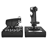 Logitech G X56 H.O.T.A.S. Schubregler & Stick-Controller für Weltraum-Simulationen, 6 Freiheitsgrade, 4 Federoptionen, +189 Programmierbare Befehle, RGB-Beleuchtung, 2x USB-Anschluss, PC - Schwarz
