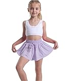 3er-Pack fließende Schmetterlings-Shorts, Röcke für Mädchen, Tennis, Cheer, Stuff, athletisch, adrett, Laufen, Sport, Rock für Teenager, Mädchen, Hellviolett (1 Stück), XS