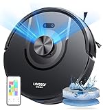 Laresar Clean Saugroboter mit Wischfunktion 3 in 1, 5000Pa Staubsauger Roboter mit Laser Navigation, 180Mins Max, Saugroboter Ideal für Tierhaare,Teppich, Hartboden, APP Steuerung, 15 No-Go