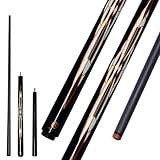 KHEALING Billardqueue aus Kohlefaser, 12,9 mm Kopf, 3 Abschnitte, 147 cm, 567 - 625 g, professioneller Break und Jump Queue für Profis und Amateure