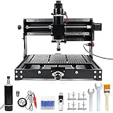 RATTMMOTOR CNC Fräsmaschine 3020 Plus, 3 Achsen CNC Router Graviermaschine GRBL Steuerung,XYZ Arbeitsbereich300 x 200 x 72mm,500w Spindelmotor,mit Endschaltern & Not-Aus CNC Fräser