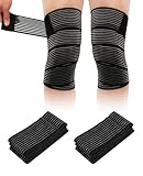 Ruonfash 2 Stück 200cm Oberschenkel Bandage, Hoch Elastische Oberschenkel Kompression, Oberschenkelbandage Damen und Männer