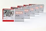 Novus Standardheftklammer 24/6, verzinkt, 1000 Stück pro Packung (5x1000), 6mm, für Papierstapel bis 25 Blatt