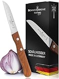 Schwertkrone® Gemüsemesser Premium [MADE IN SOLINGEN - GERMANY] - Schälmesser Obstmesser - Küchenmesser klein scharf - Schneidemesser Kartoffelschälmesser - Allzweckmesser (Klinge: 3' | 7,5cm)