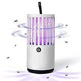 Insektenvernichter Elektrisch,UV Insektenvernichter Mückenvertreiber mit Starker Saugkraft,USB Tragbar Mücken und Fliegenkillerfalle für Innen und Aussen Gärten