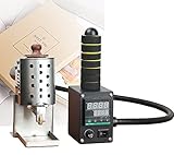 Hotmelt Klebepistole, 200W Hotmelt Kleber Etikettierung Rolling Klebemaschine, Handdruck Leder Gepäck Verschließmaschine, Papiertüte Versiegelung für Leder Karton Album Heimwerker (Gelb 150ml+30mm)