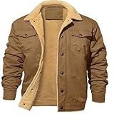 SOOUICKER Bomberjacke Herren Winter Gefüttert Übergangsjacke Sportlich Cargo Winterjacke Fell Fleecejacke Outdoor Elegant Hemdjacke Fleece Fliegerjacke Vintage