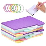 DEARMAMY 300 Blatt Linierte Karteikarten mit Farbigen Ringen Kleine Index Notizkarten für Lernen Organisation und Projektplanung Beschriftbar Vielseitig Einsetzbar für Zufällige Farbe