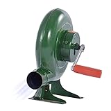 Handkurbelgebläse, manueller Grill- und Kochluftventilator, Metallklinge, Kohleanzünder, tragbares Popcorn- und Lagerfeuer-Gebläse für Outdoor-Aktivitäten und Picknicks