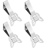4 Stück Tischdeckenklammern Edelstahl Tischtuchklammern Tischklammern Tischdeckenhalter Klammern Tischdecke Outdoor Table Cloth Clip für Haus Hochzeit Festival Party Tischplatten