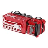 FRCOLOR Inertial Feuerwehrauto Kunststoff Kleines Pull Back Einsatzfahrzeug mit Realistischer Wasserversorgung Sicher für Fantasievolles bei Feuerwehr Party