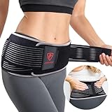 COMFORCE Sacroiliac belt, Rückenbandage, ischias bandage, iliosakralgelenk mit Eisbeutel, Beckengurt, Unisex Beckenbandage, lindert Ischias Bandscheibenvorfall für Schmerzlinderung (30'-39')