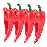 TOYANDONA 4 Stück Abs Handtuchclips in Kreativer Pfefferform Multifunktionale Strandtuchhalter für Stühle Geeignet für Strand Pool Boote Camping zum Befestigen von Handtüchern und Kleidung