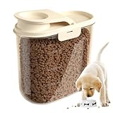 Luckxing Hundefutter Aufbewahrung | 2 Liter Tierfutter Behälter | Groß Luftdicht Transparent Feuchtigkeitsgeschützt Sojabohnenmehl Reis Getreide Spender | Für Küche Vorratsraum Garage