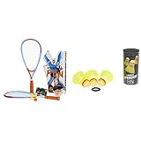 Speedminton 505586 FUN Set - Alternative zu Beachball/Federball & Sport 3er Speeder Night Tube Speedminton Bälle, Gelb/Rot, Einheitsgröße EU