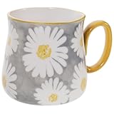 STOBAZA Keramischer Kaffeebecher mit Handbemalung Großer Wasserkapazität für Zuhause Büro und Restaurant für Kaffee Tee und