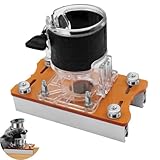 Oberfräse Grundplatte, 2 in 1 Holzfräser Werkzeug Schlitzhalterung Set, Holzbearbeitungs Fräsbasis Mit Unsichtbarem, Holz Router Basis, Fräs Schlitzhalterung Für 64-65 mm Trimmer