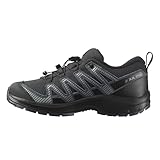 Salomon Junior XA PRO V8, Wasserdicht für Kinder, Schwarz/Dunkelgrau/Q, Vielseitige Wanderschuhe für Komfort, Ideal für Wanderungen und Trailrunning bei Outdoor-Abenteuern. 36