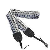 Homoyoyo Vintage Kameragurt für DSLR mit Sicherheitsverschluss Verstellbar aus Hochwertigem Baumwollfaden Modisch Gewebt Komfortabel und Langlebig für Outdoor und Reise Unisex Crossbody
