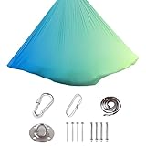 𝐘𝐨𝐠𝐚 Tuch Swing 200 Kg Max. Tragfähigkeit Mit Beschläge -𝐬𝐜𝐡𝐚𝐮𝐤𝐞𝐥 Indoor Geeignet, um Ängste abzubauen,Glück. (280 * 150CM),F-Türkis