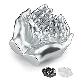 Tapeera Handgeformter Sukkulenten-Übertopf – Kristallhalter – Luftpflanzenhalter – Hand-Pflanzgefäß – Skulptur Dekor – Schlüsselschale, Ringschale, Schmuckschale, Süßigkeitenschale – Kerzenhalter