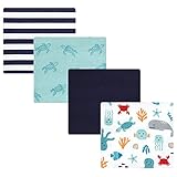 Hudson Baby Unisex Baby-Baumwollflanell, Empfangsdecke, Meeresmotiv, Einheitsgröße