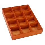 HEALSOPTHY Holz Organizer mit Fächern Langlebiges Schubladeneinsatz für Socken Unterwäsche Schmuck und Tee Offenes Design zur Einfachen Übersicht und Schnellem Zugriff Robuster Holzkasten