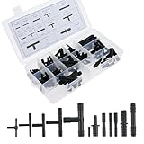 DRELD 113 STK Schlauchverbinder Sortiment kfz T Stück Verbinder, Schlauchverbinder Auto, Bewässerung Anschluss Kit Reduzierstück Set, Universal T-Stück für Gärten Schläuche Tropf Sprinkler (12 Größe)